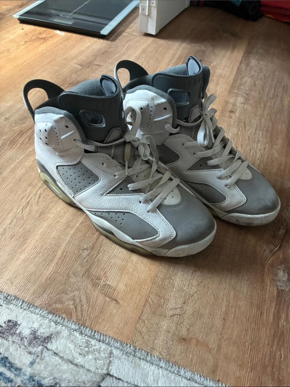 Jordan Men's High-Top Sneakers in White and Gray
